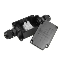 Uxcell водонепроницаемый IP66 наружный Электрический 2 способа PG9 кабельный ввод электрическая распределительная коробка 125x42x30 мм с клеммной полосой