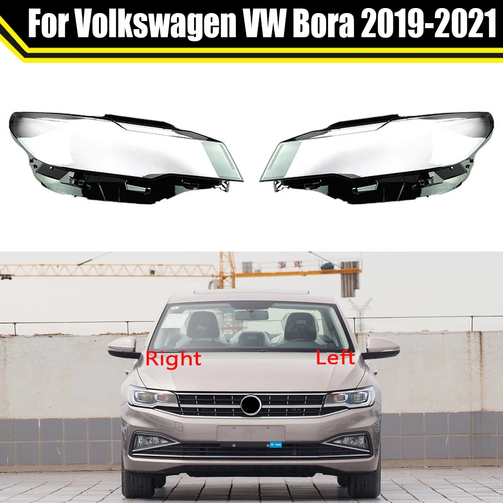 Car Headlamps Transparent Cover Lampshade Headlight Cover Case Shell Lens Glass Lamp Caps For Volkswagen VW Bora 2019 2020 2021