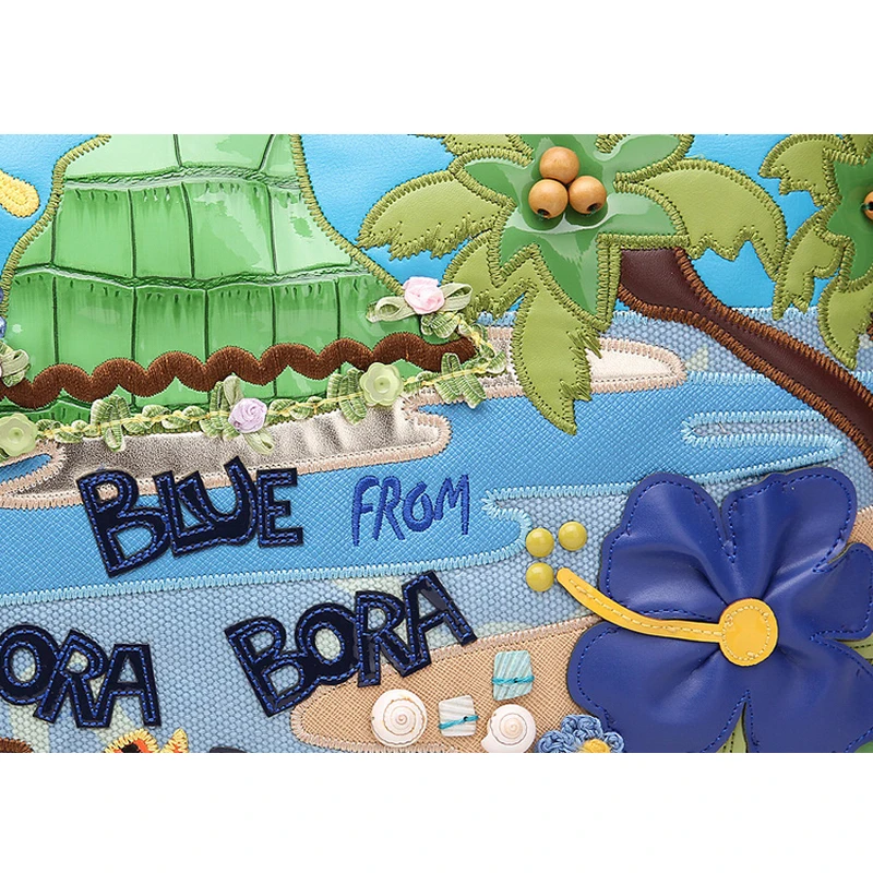 Женские сумки на плечо кожаные Лоскутные с вышивкой тоуты брендовые стильные