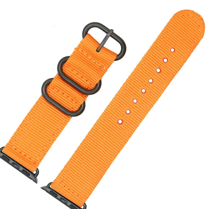 Натовский нейлоновый ремешок для часов iWatch 5 4 3 2 1 Apple Watch Band 44 мм 42 мм 40 мм 38 мм iPhone Watch Band с адаптерами