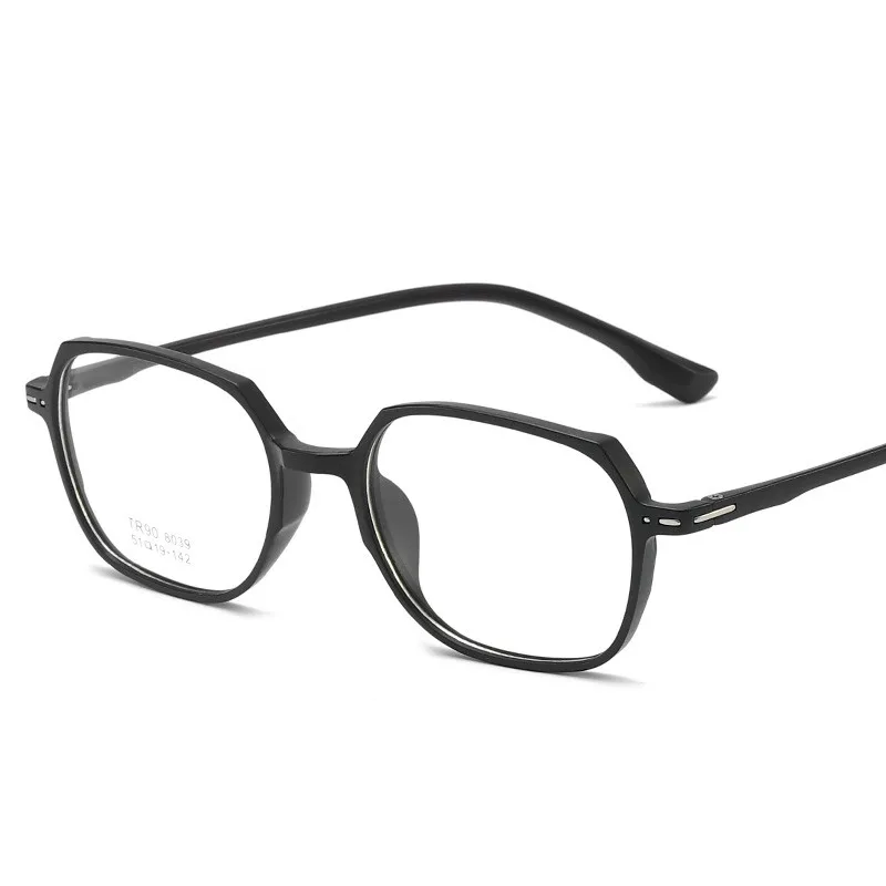Imwete, винтажные прозрачные очки, оправа для мужчин и женщин, TR90, оптические очки для глаз, оправа, прозрачные линзы, очки, черные, розовые, серые - Цвет оправы: Matte Black