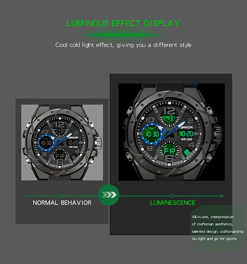 SANDA Sport Men Wrist Watch Top Brand Luxury 2020 Military Quartz Watch For Men Waterproof S Shock Male Clock relogio masculino