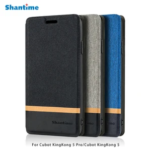 Canvas PU Leather Phone Bag Case For Cubot KingKong 5 Pro Flip Case For Cubot KingKong 5 Business Case Soft Silicone Back Cover