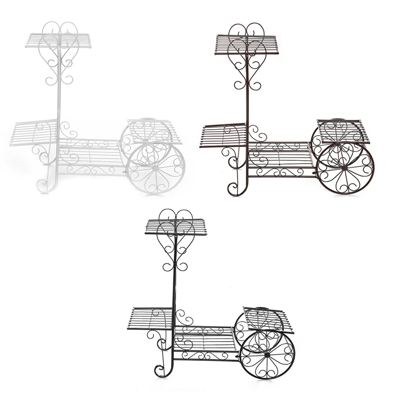 4 слоя Подставка под растения Цветочная полка металлическая подставка для цветов в помещении Полки для растений многоэтажных на открытом воздухе металлическая напольная полка балкон