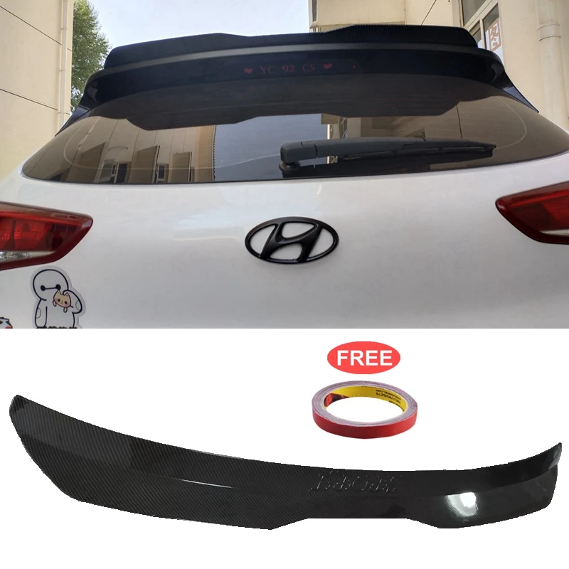 

Rear Roof Lip Spoiler For Hyundai Tucson IX35 IX25 2010 - 2020 Hatchback Spoiler ABS Carbon Fiber Color Car Tail Wing Decoration