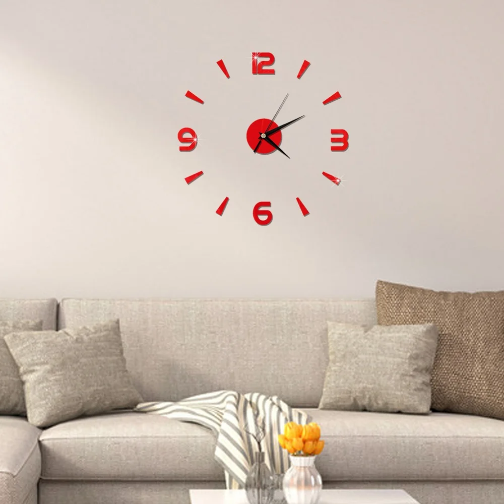 2022 New 3D Wall Clock Mirror Wall Stickers Fashion Living Room Quartz Watch DIY Home Decoration Clocks Sticker reloj de pared