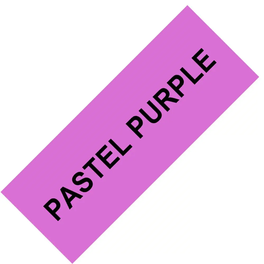 Pastel Purple Узор многоцветный для ламинированного tze 231 tze231 12 мм черный на белой ленте tze-231 TZ-231 для brother p-сенсорный принтер tze-131 - Цвет: Pastel Purple