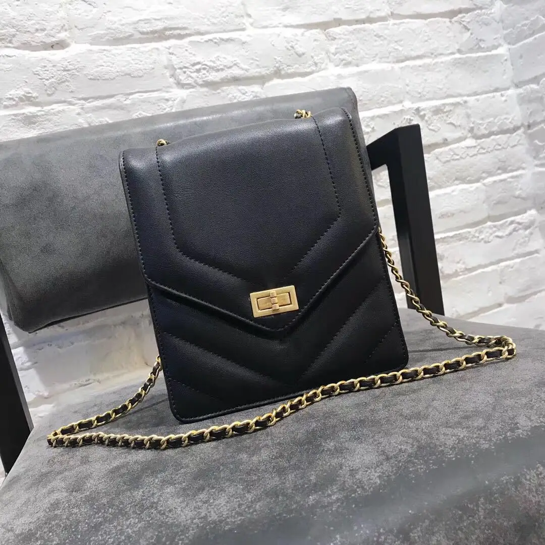 

Europe And America Big Brand Graceful Rhombus Shoulder Bag Genuine Leather Versitile Fashion Crossover Shoulder Bag/hand Bag Cha