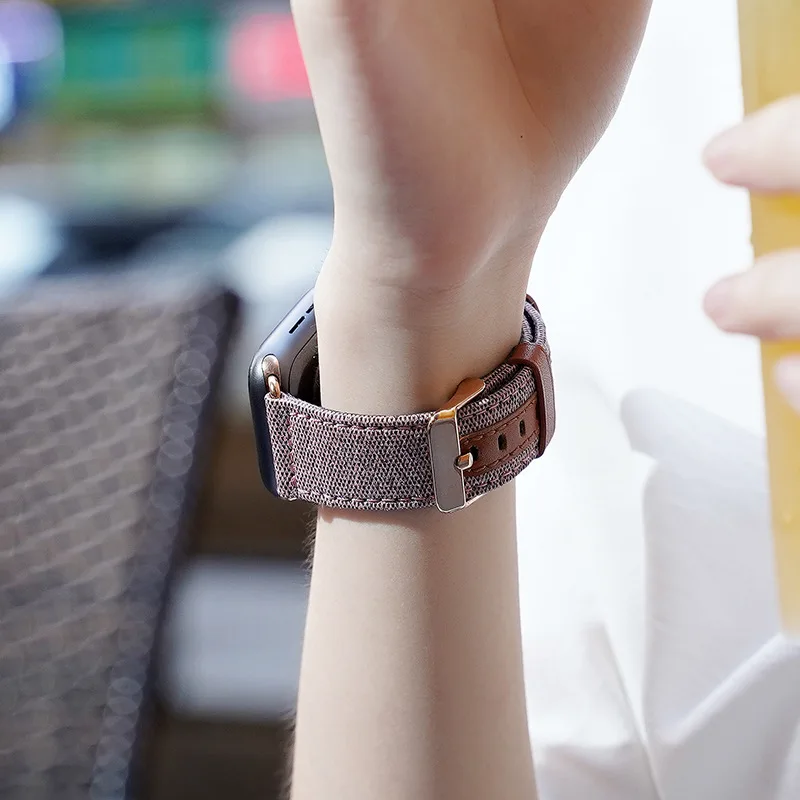 Ремешок для часов pple iwatch4 ремешок из искусственной кожи с двойным кольцом для ремешка pple 44 мм 42 мм 40 мм 38 мм