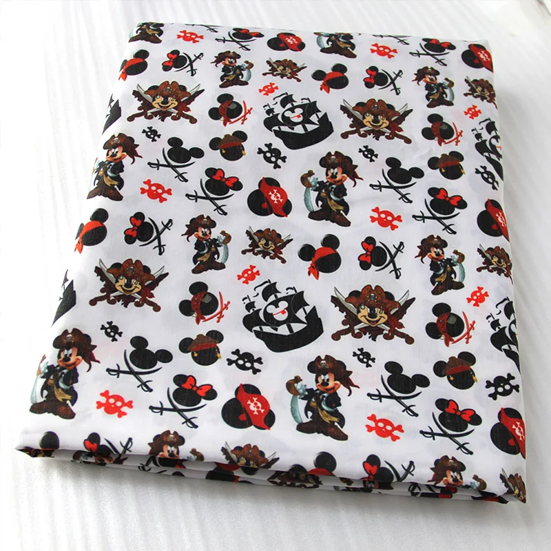 50*145 см полиэфирная хлопковая ткань с мультяшным принтом для шитья, Лоскутная Ткань для рукоделия, материал ручной работы, 1Yc415 - Цвет: 1042420001