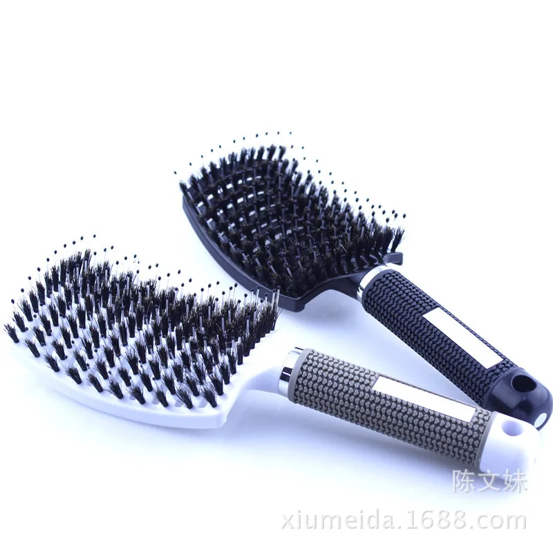 С щетиной большой гребень изогнутой формы ребра массажные расчески Arc Tangle Teezer Уход за волосами da ban shu Щетина Щетка для волос