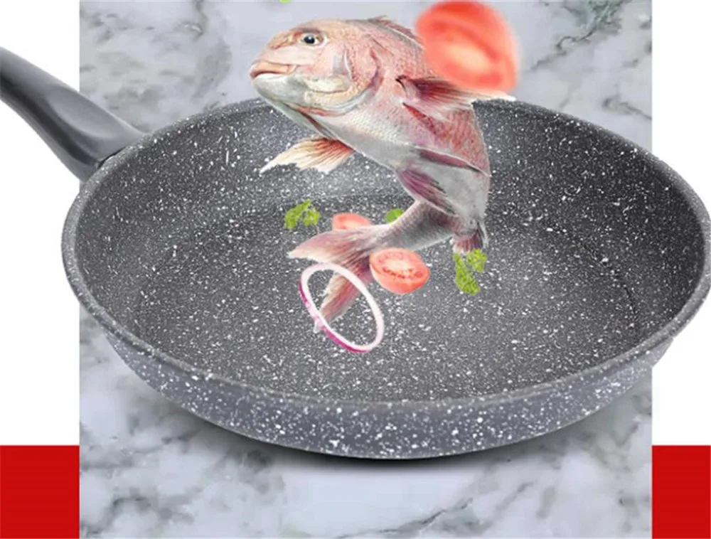 Pan Non-stick Pan with Lid Skillet 30cm Frying Pan Home Garden Induction Cooker Pans Gas Stoves Pancake Pan Steak Wok Pan Bread