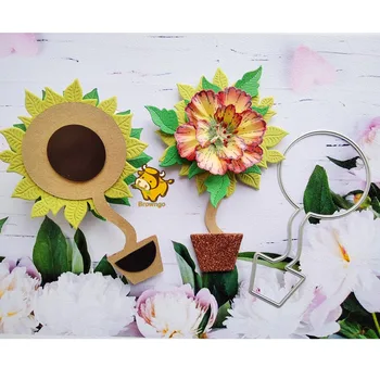 

Potted Plant Stand Metal Cutting Die Stencil Template for DIY Embossing Paper Photo Album Cards Making Scrapbooking Die Cuts New