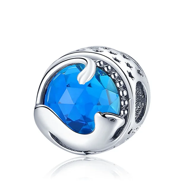 Genuine 925 sterling silver marine animal hanging bead pendant suitable for original Pandora bracelet ladies fashion jewelry CMC708