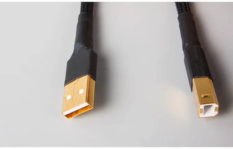 Кабель сигнала USB fever, немецкий, посеребренный, на основе провода, 2,0, звуковая карта, передача данных, линейный декодер, USB A type-USB B type