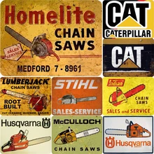 Husqvarna цепные пилы ферма деревенский Ретро Винтаж жестяная вывеска Бар паб дома металлический плакат стены Искусство Декор