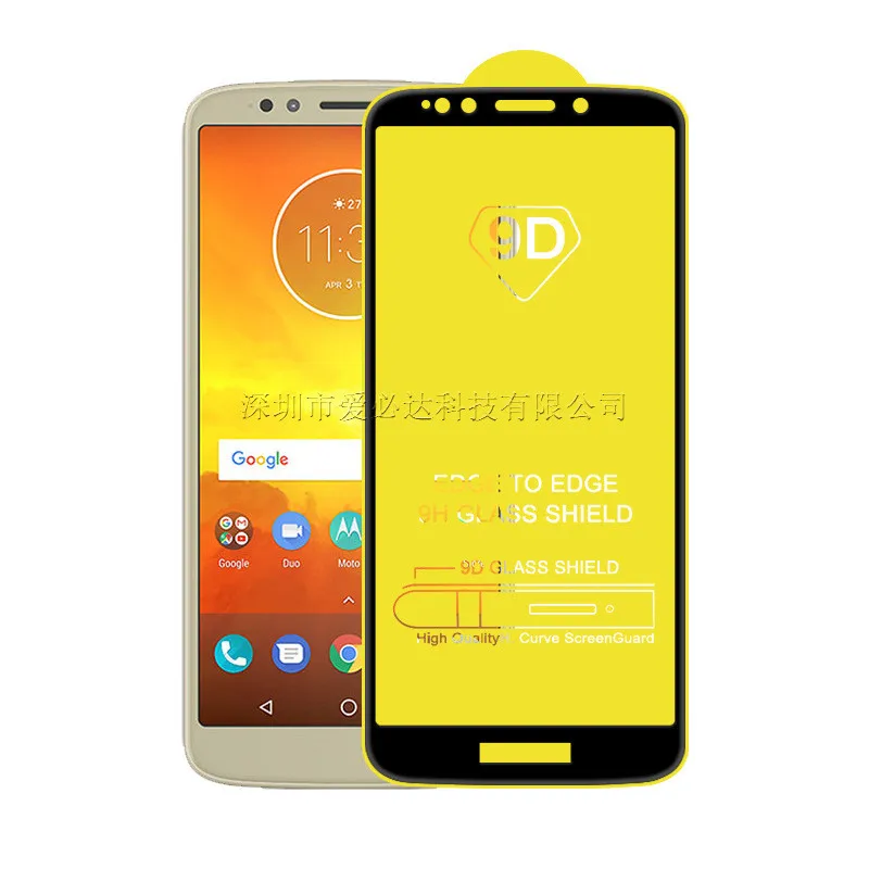 9D полное покрытие для мобильного телефона, закаленное стекло для Motorola MOTO E5/E5 play/E5 plus/E4 plus, Защитное стекло для экрана - Color: For Motorola MOTO E5