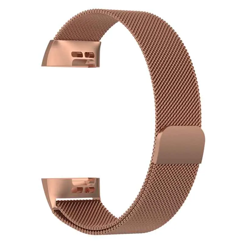 Металлический ремешок для smart Charge 2 3 Band Смарт фитнес Браслет Correa запястье для Fit bit Charge2 Charge3 спортивные часы Миланский ремень - Цвет: Brown