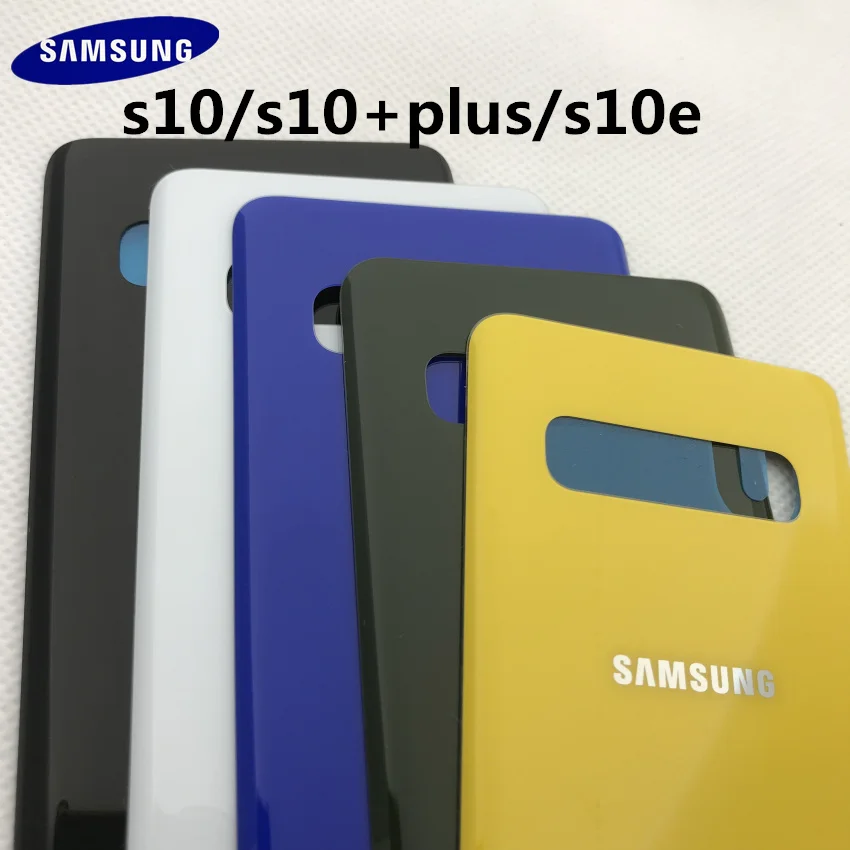Новая Оригинальная Задняя крышка батареи для samsung Galaxy S10e G973 S10 plus G970 G975 Задняя стеклянная крышка корпуса с логотипом+ наклейка+ Инструменты