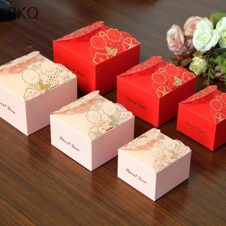 

10pcs Favor candy Box bag,New craft paper Wedding Favor Gift Boxes,pink pie Party Box bags,red eco friendly kraft promotion box