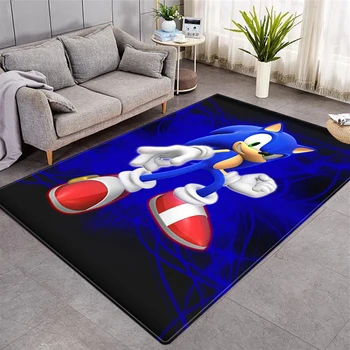 

3D Anime Sonic the Hedgehog Large Carpet Anti-slip Home Area Rugs Soft Flannel Kids Bedroom Mat Baby Play Game Crawl Carpets