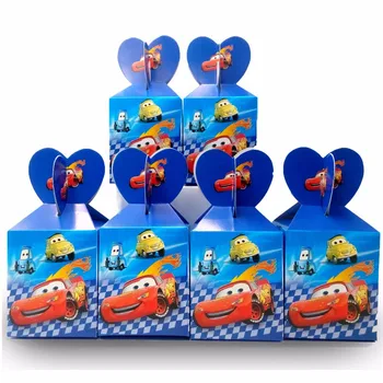 

18/30/42/54 pcs/lot Disney Cars Theme Kids Birthday Party Candy Box Disposable Gift Box Family Party Decorations Paper Gift Box