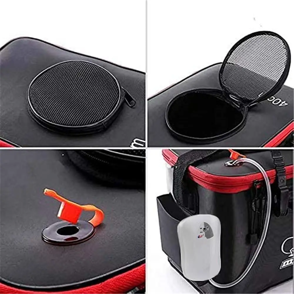 50CM Fishing Bucket Foldable Fish Bucket Multi-Functional EVA Fishing Bag For Outdoor Live Fish Lures