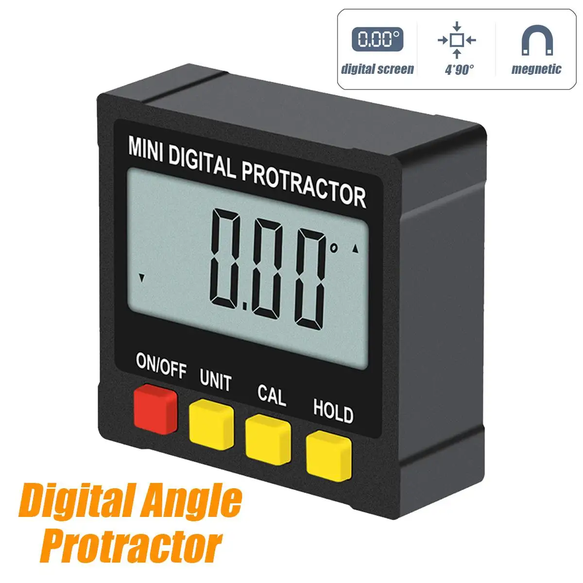 Mini Digital Protractor Inclinometer Level Box Protractor Angle Finder Bevel Gauge