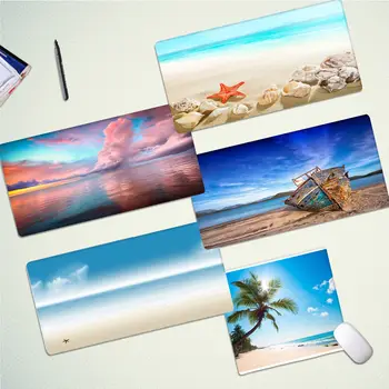 

BBTHBDNBY New Designs natural landscape sea beach gamer play mats Mousepad Rubber PC Computer Gaming mousepad