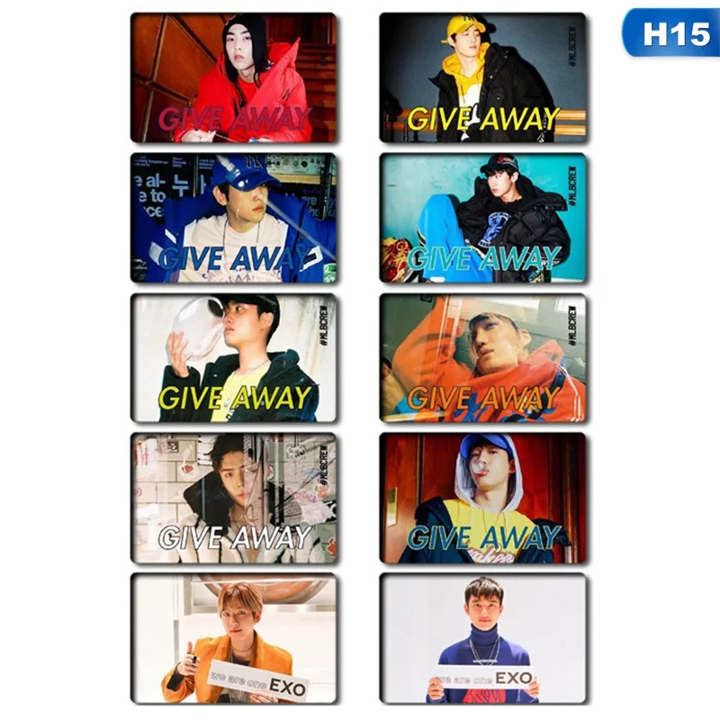 H15 10 шт./компл. Youpop KPOP EXO точные LOTTO Plant 3 EX'ACT альбом самодельные бумажные карты Signature подписи LOMO фото карта Фотокарта - Цвет: H15