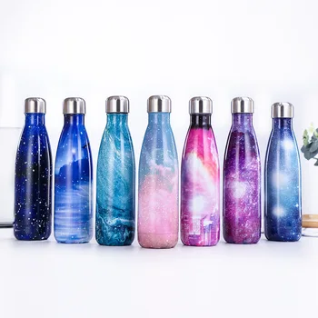 

Water Bottle Stainless Steel Thermos Vacuum Insulated Cola Cup Bottle 500ML Starry Night Water Bottles Travel Sport Gym Bottles