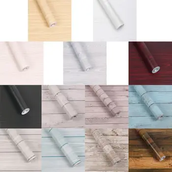 

10m Wood Grain Waterproof PVC Self Adhesive Wall Sticker Panel Wallpaper Kids Bedroom Kitchen Home Decoration
