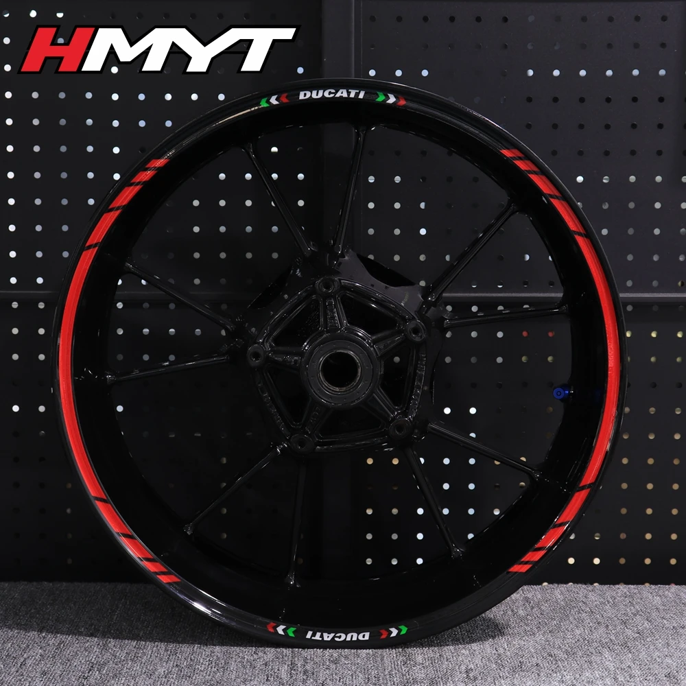 Для поездок на мотоцикле Ducati 821 795 796 797 848 959 1199 Мотоцикл 17 дюймов для центрального движения колеса Водонепроницаемый Светоотражающие стикеры колесная наклейка