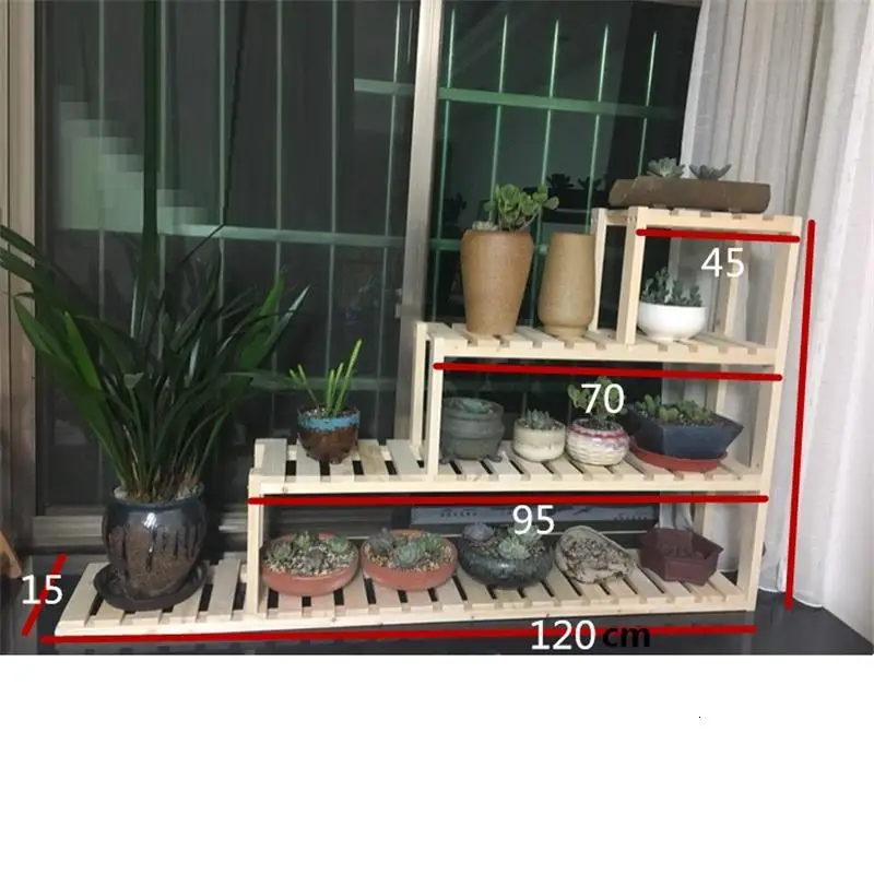 MODEL M Estanteria Varanda Estante Para Plantas стол Escalera Decorativa Madera открытый стеллаж Stojak Na Kwiaty Цветочная Полка Подставка для растений - Цвет: MODEL M