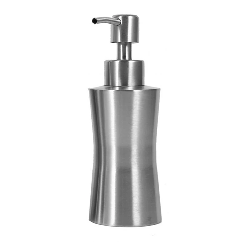 

304 Stainless Steel Liquid Soap Dispenser Bathroom Shower Pump Lotion Dispenser Bottle Hand Sanitizer Holder 250Ml
