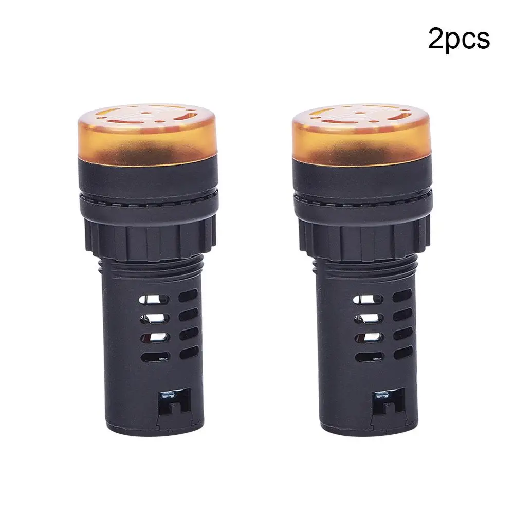 220V 2PCS Лидер продаж 2/3 шт. AD16-22SM светодиодный Пластик индикатор сигнала Мощность 12 V/220 V желтый светильник s 22 мм звуковым индикаторами светильник срок службы 30000h - Цвет: 220V 2PCS