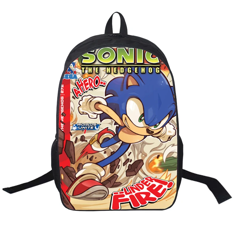 16 дюймов школьные сумки moive Sonic рюкзак boom для студентов школьная сумка для девочек мальчиков рюкзак mochilas индивидуальный заказ