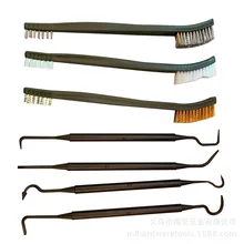 AliExpress 7 двойная щетка с нейлоновой трубкой Набор крючков с 4 крючка+ 3 кисточки до середины голени shua Охота класса кисть для полировки щеточка для чистки