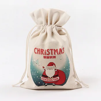 価格 2019 クリスマス再利用可能な巾着保存袋パーティーキャンディーギフトポーチジュエリーオーガナイザー
