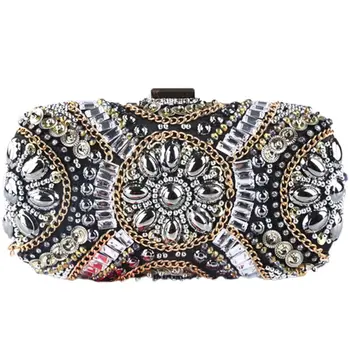 

Vintage Women Beaded Evening Bags Wedding Cocktail Party Prom Bridal Clutch Handbag 517D