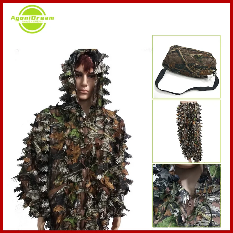 

Spot Supply Hunting Camouflage Suit/3D Thick Leaves Camouflage Suit Ghillie Suit/Army Fan Outdoor Combat Training