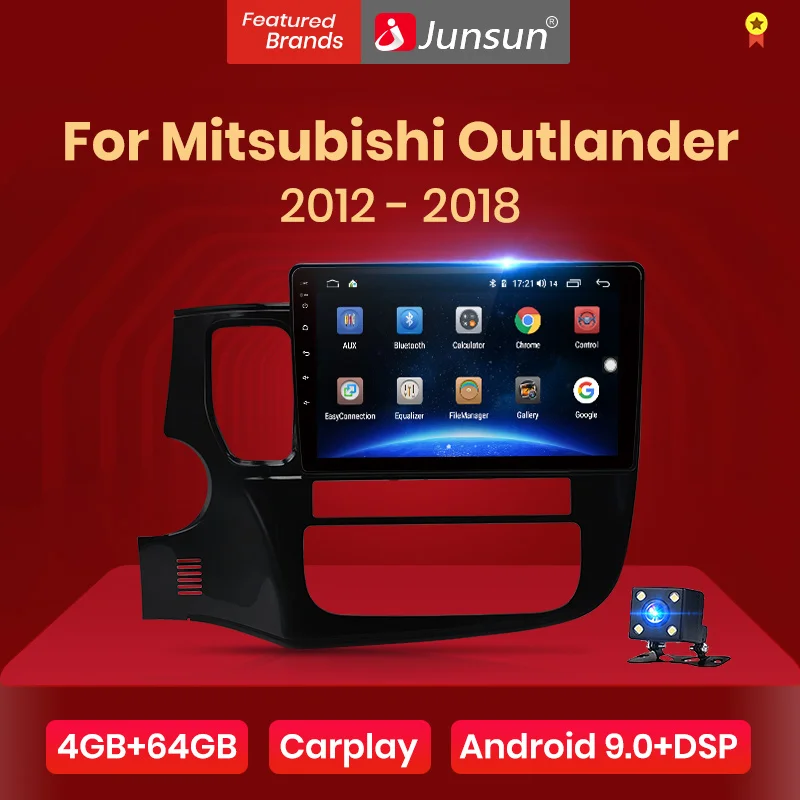 Junsun 4G + 64G CarPlay DSP Android 8 1 автомобильный Радио Мультимедиа Стерео Аудио плеер gps 2 Din