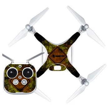 

Cool Iron Sheet Style Vinyl Skin Sticker for DJI Phantom 4 Drone And Remote Controller 0150