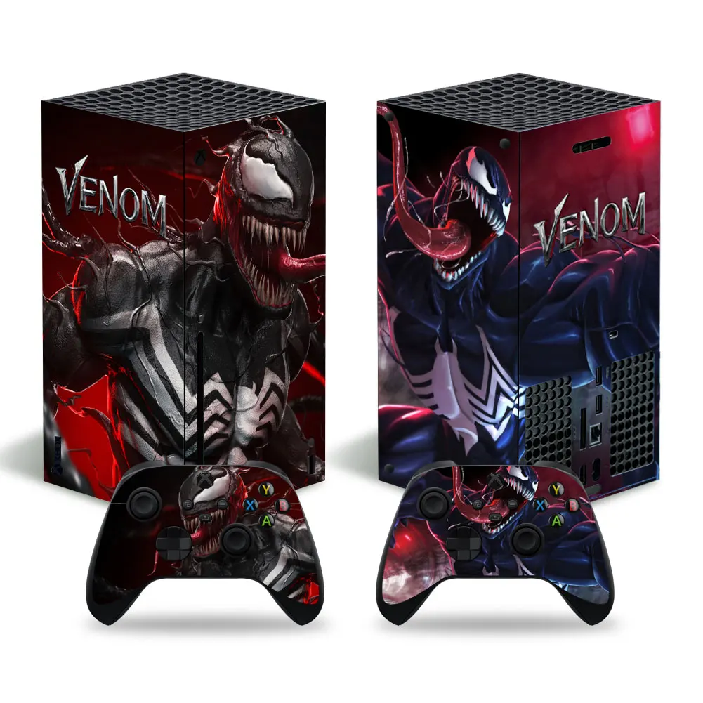 Marvel Iron Man Deadpool Skin Sticker Decal Cover for Xbox Series X Console and 2 Controllers Xbox Series X Skin Sticker Vinyl 