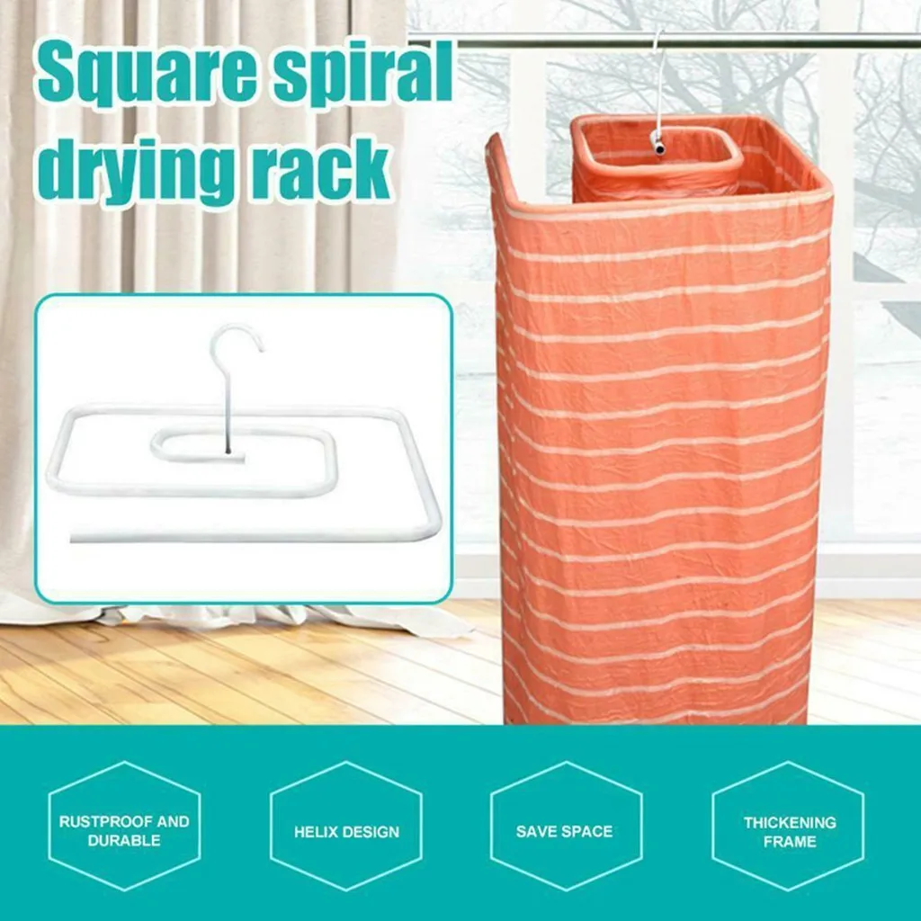 

Multifunction Hanger Spiral Shaped Drying Rack Quilt Blanket Rotating Rack Fast Storage Rack Organizer Hanger Holder tools 2020