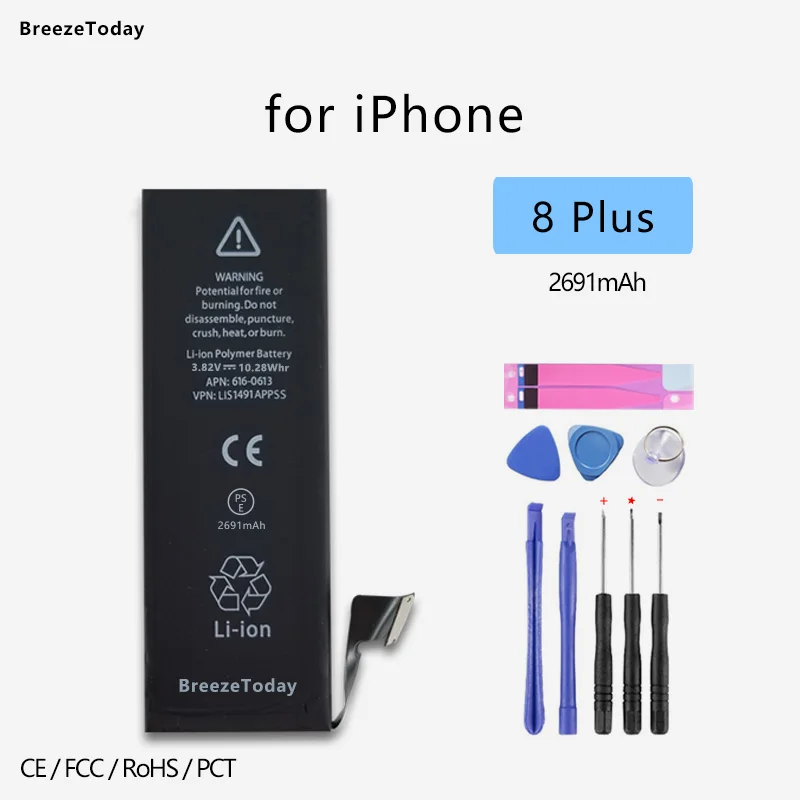Новая батарея мобильного телефона для iPhone 8 батарея iPhone 8 плюс батарея Замена батарея для телефона совместимая батарея