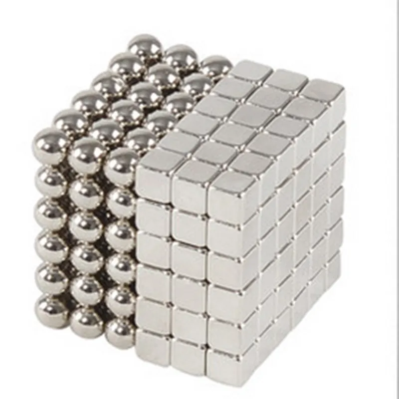Супер магнитные блоки 3 мм 4 мм 5 мм магнитные шарики Ndfeb сильные магниты Нео Куб Забавные игрушки Упаковка в металлической коробке - Цвет: F5 108 D5 108