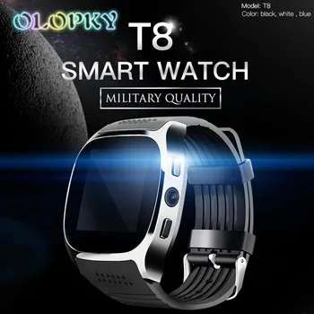 

2020 T8 Bluetooth Smart Watch with Camera Music Player Facebook Whatsapp Sync SMS Smartwatch Support SIM TF Card for Android ETC