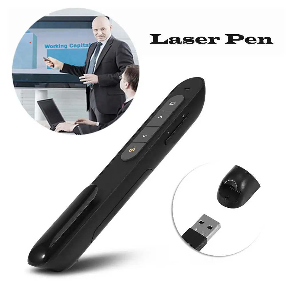 РЧ пульт дистанционного управления 2,4 ГГц беспроводной мини USB PowerPoint PPT Презентация указка ручка-пульт с USB Приемником Прямая поставка