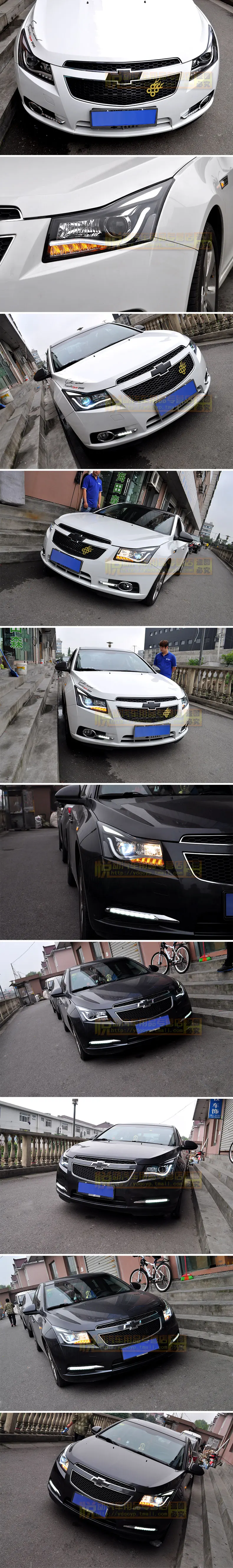 Автомобильный Стайлинг Головной фонарь для Chevrolet Cruze фары 2009- светодиодный фонарь DRL Q5 Bi Xenon H7 hid Bi-Xenon объектив ближнего света